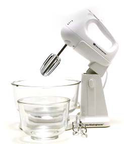 White Westinghouse Stand Mixer W/ Glass Bowls —