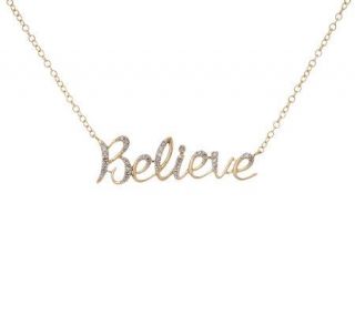 AffinityDiamond 1/10 ct tw Believe Necklace, 14K —