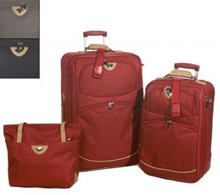 French West Indies 3pc Expandable Luggage Set —