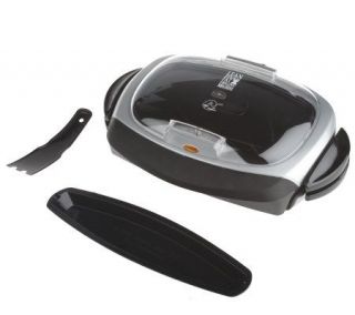 George Foreman Grill with 2 RemovablePlates & Bun Warmer —