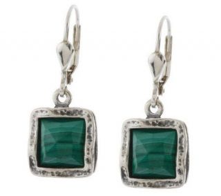 Or Paz Sterling Gemstone Dangle Lever Back Earrings —