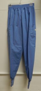 Crest Ceil Blue Uniform Scrub Pants Knit Cuff XS Petite 191 New