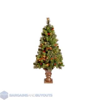 Crestwood Spruce 5 ft Full Pre Lit Christmas Tree with White Lights