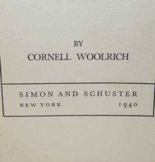  scarce first edition of what is Cornell Woolrichs most prized novel