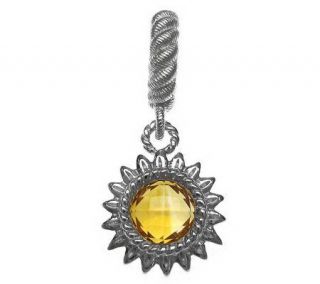 Judith Ripka Sterling 1.55 ct Gemstone SunDangle Charm   J306367