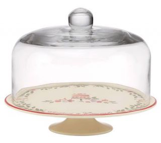Lenox Holiday Happiness is Homemade Cake Plate with Dome Lid   H363897