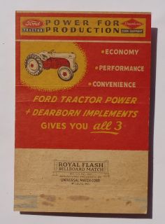  Matchbook Ford Tractor Frey Red Lion Craley PA York Co Pennsylvania