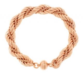 Bronzo Italia 7 1/4 Bold Twisted Rope Bracelet —