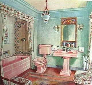 Vintage 1930s Crane Plumbing Bath Fixtures Sink Toilet Reprint Ad