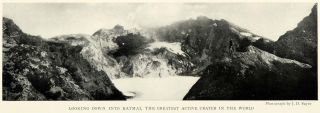 1921 Print Volcano Crater Katmai National Park Alaska J. D. Sayre