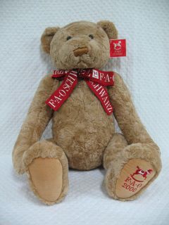 23 FAO SCHWARZ 2000 brown TEDDY BEAR PLUSH Collectible TOY STORE FIFTH