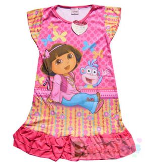 467 NEW Cuddy Dora Friends GIRLS NIGHT DRESS PJS FANCY PINK size L