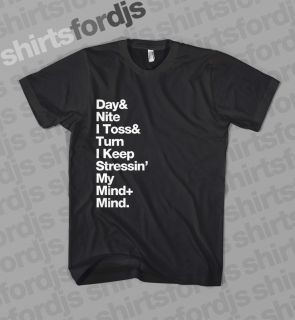 Kid Cudi Day N Nite Crookers Lyrics T Shirt All Sizes Day and Night DJ