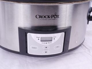 Crock Pot 6 Quart Programmable Cook Carry Oval Slow Cooker No Lid