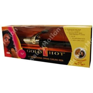 Gold N Hot Spring Grip Curling Iron GH9207 1 1 2