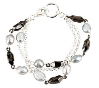 RLM Studio Sterling & Cultured Pearl Shimmering Lights Bracelet 