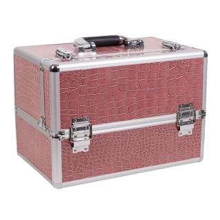  Textured 3 Extendable Trays Cosmetic Makeup Train Case MP5BGD