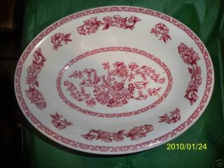  Vintage Mayer China "Indian Tree" Oval Serving Bowl