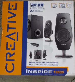 Brand New Creative Labs Inspire 2 1 T3030 Speaker System