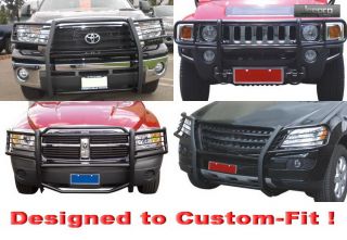 Brand New 1 Piece Construction Black Grille Bumper Guard + Mounting