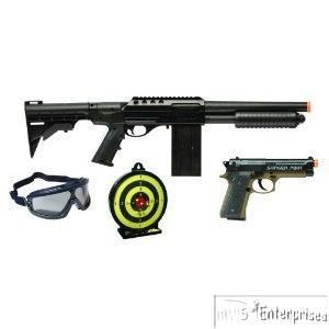 Crosman Tactical Recon kit Airsoft shotgun pistol goggles target NEW