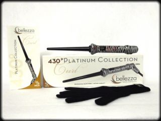 Bellezza curling iron provides 100% Tourmaline 1/2 cone for