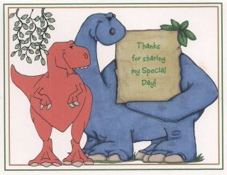 10 Dinosaur Thank You Cards Personalized