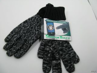Mens Medium Winter Gloves Sensor Touch Knit GRANDOE Black Touchscreen