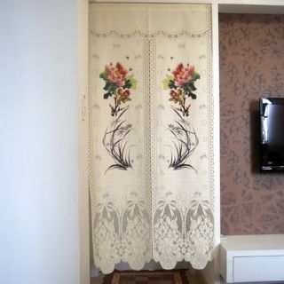 peony and orchid printting door curtain d2927 this curtain is called