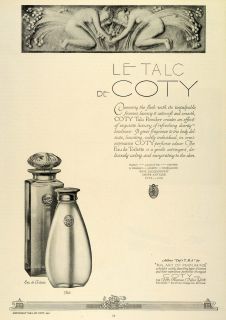  Ad Coty Talc Powder Eau de Toilette French Perfume Bottles Fragrance