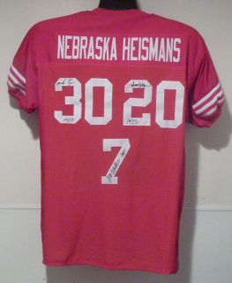  CORNHUSKERS AUTOGRAPHED HEISMAN WINNERS JERSEY W/RODGERS ROZIER CROUCH
