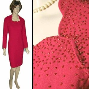 Anne Crimmins for Umi $320 Beaded Red Cocktail Dress 12