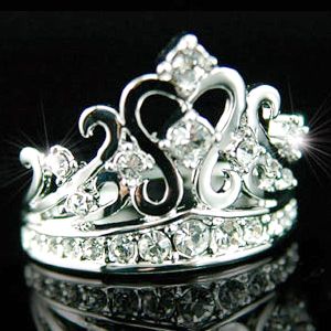  Crown Ring Use Swarovski Crystal SR033