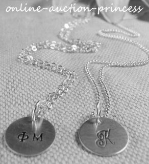Sterling Silver Stamped Personalized 2 Charms Baby Kids Name Mom