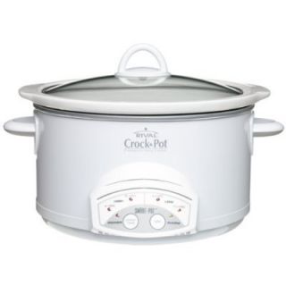 Crock Pot 38501 W 5 Quart Programmable Round Smart Pot Slow Cooker