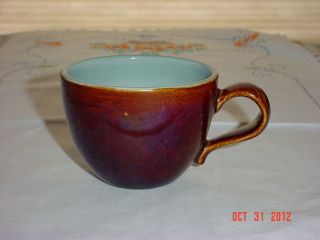 Red Wing Town & Country dinnerware Cup Brown and Green glaze Unusual
