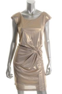 Cynthia Steffe NEW Gold Irridescent Sleeveless Above Knee Casual Dress