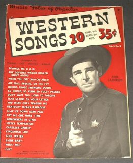 Western Song Book from 1949 Near Mint Rod Cameron Cover