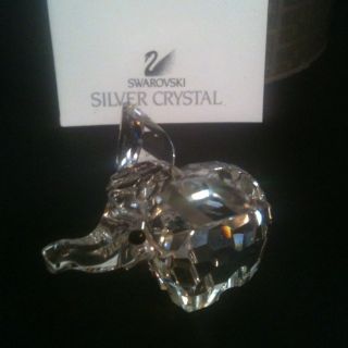 Swarvoski Standing Happy Elephant Crystal Figurine