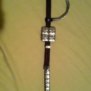 Silver Harris Show Headstall Bridle Loaded with Silver
