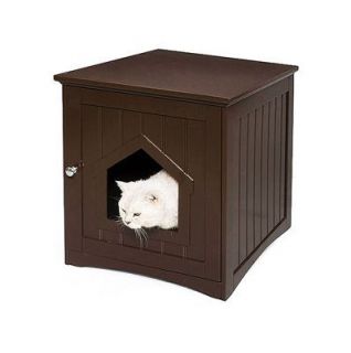 Kitty Cat Litter Hidden House Furniture, Espresso Brown Color
