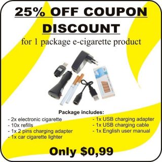 25 Off Coupon Electronic Cigarette Refill