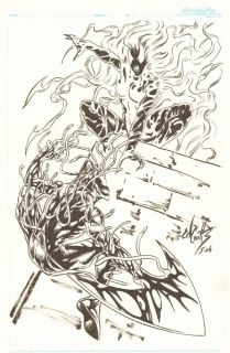  vs. Scream Symbiote Commission   2006 Signed original art by Ed Coutts