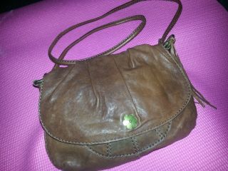 LUCKY BRAND Brown / Bourbon SUNSET JUNCTION Crossbody Leather Handbag