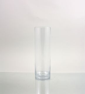 Wholesale Clear Cylinder Glass Vase 4 Opening x 12 Height (12pcs