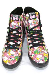 New Vans Sk8 Hi D Lo Hello Kitty Skate Shoe Classic Pink High Top Off