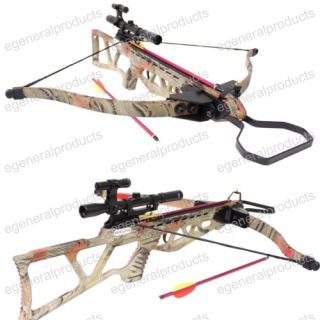  Green Hunting Crossbow Laser Sight+8xArrows+Scope+Broadheads