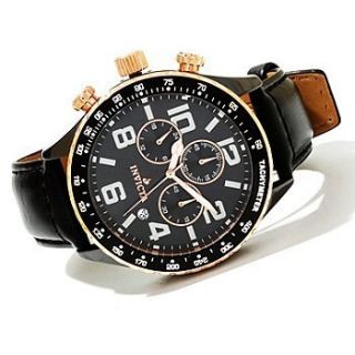 Invicta Mens Ceramic I Force Chronograph Leather Watch 11252