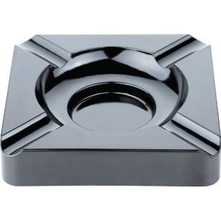 Black Lightweight Square 7 Cigar Ashtray Ships from USA