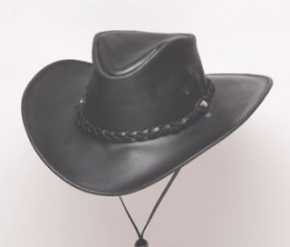  Leather Cowboy Hat Wire Brim s M L XL